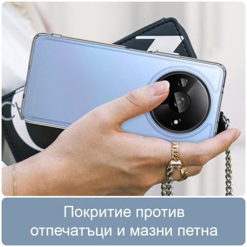 Прозрачен тънък калъф за Xiaomi Redmi A3 против отпечатъци