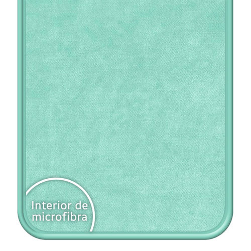 Силиконов калъф за Xiaomi Redmi A3 зелен микрофибър