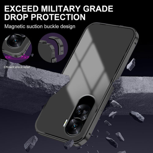 Стъклен калъф с магнитно затваряне за Honor 90 удароустойчив