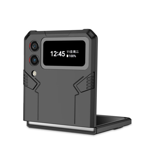 Удароустойчив калъф за Samsung Galaxy Z Flip 4 черен защита камера