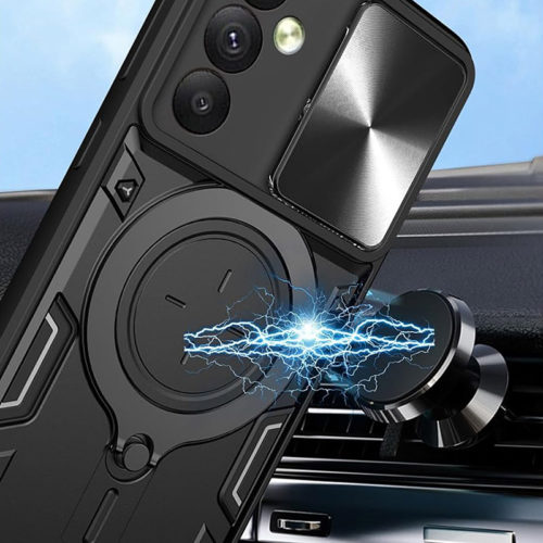 Удароустойчив калъф с пръстен за Samsung Galaxy A53 син магнитно закрепване