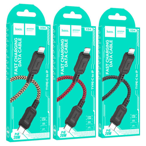 Кабел с оплетка Type-C към Lightning кутия