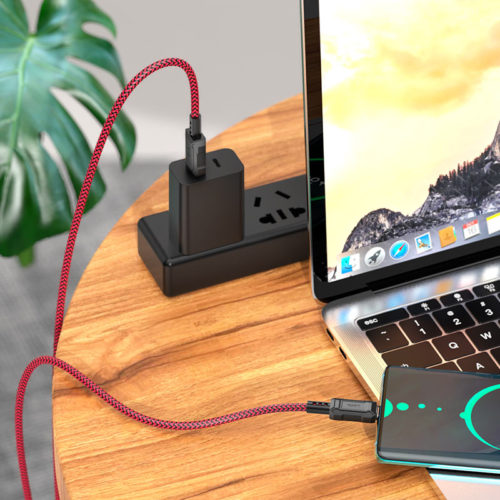 Кабел с оплетка USB към Type-C зареждане