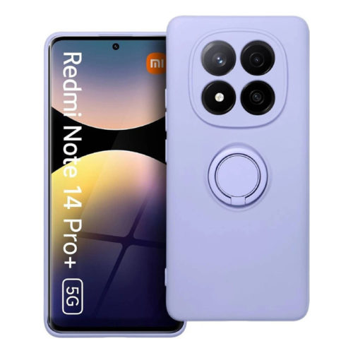 Калъф с пръстен за Xiaomi Redmi Note 14 Pro лилав