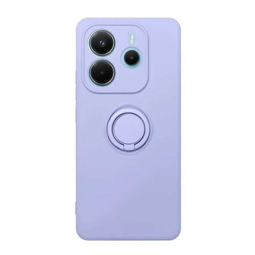 Калъф с пръстен за Xiaomi Redmi Note 14 гръб и телефон лилав
