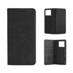 Кожен калъф с магнитен капак за Xiaomi 15 Pro черен