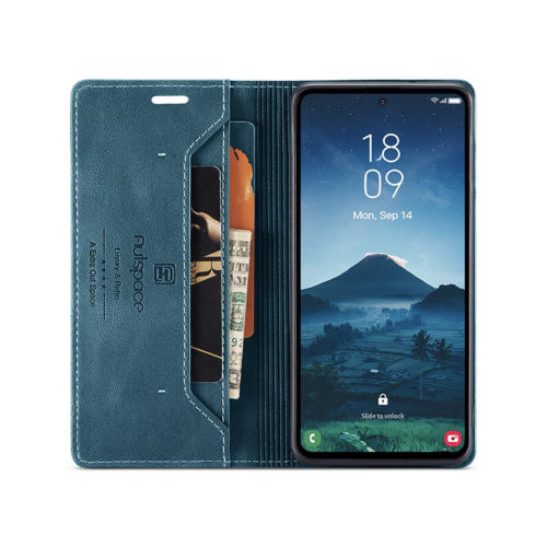 Оригинален кожен калъф за Honor 90 Lite син 12