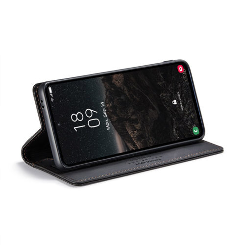 Оригинален кожен калъф за Samsung Galaxy S24 FE черен 9