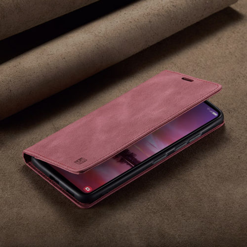 Оригинален кожен калъф за Samsung Galaxy S25 Plus червен 3