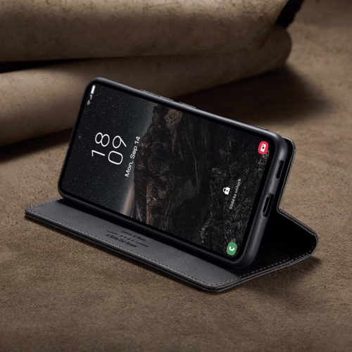 Оригинален кожен калъф за Samsung Galaxy S25 черен 3