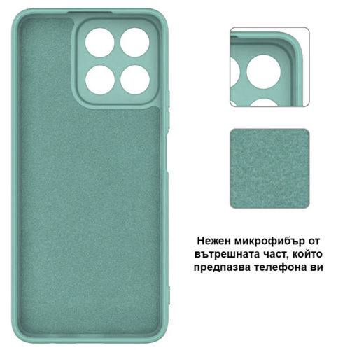 Силиконов калъф за Honor 200 Smart тифани микрофибър