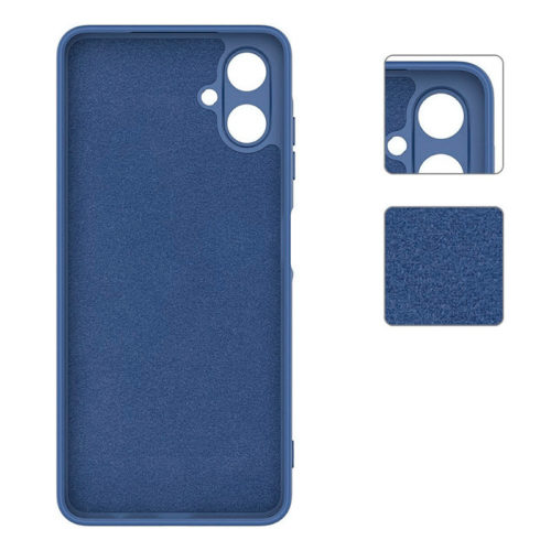 Силиконов калъф за Samsung Galaxy A06 син вътрешна част