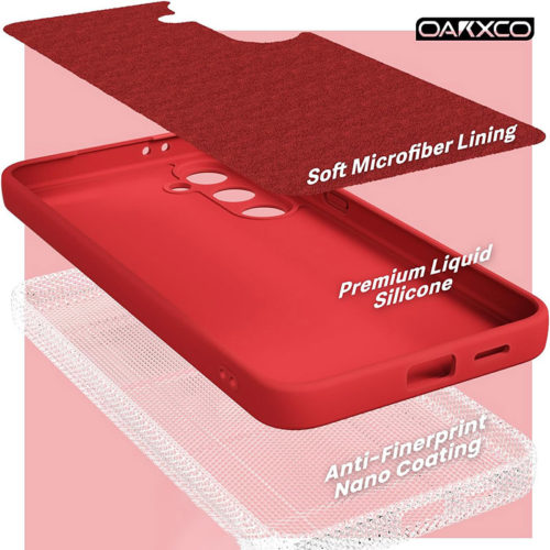 Силиконов калъф за Samsung Galaxy S25 Plus червен велур