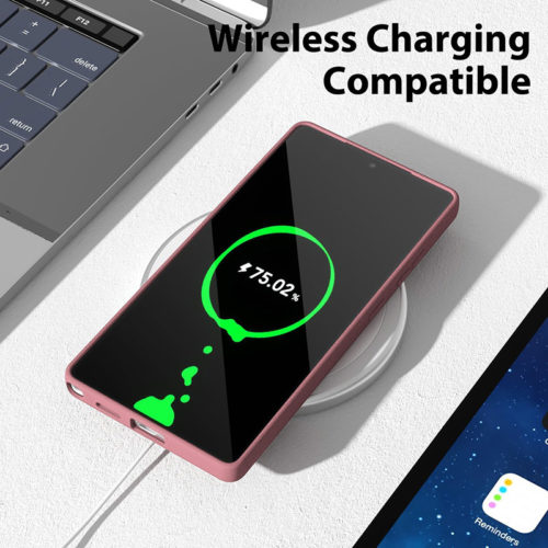 Силиконов калъф за Samsung Galaxy S25 Ultra розов безжично зареждане