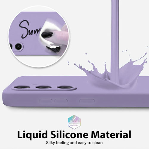 Силиконов калъф за Samsung Galaxy S25 лилав лесно почистване