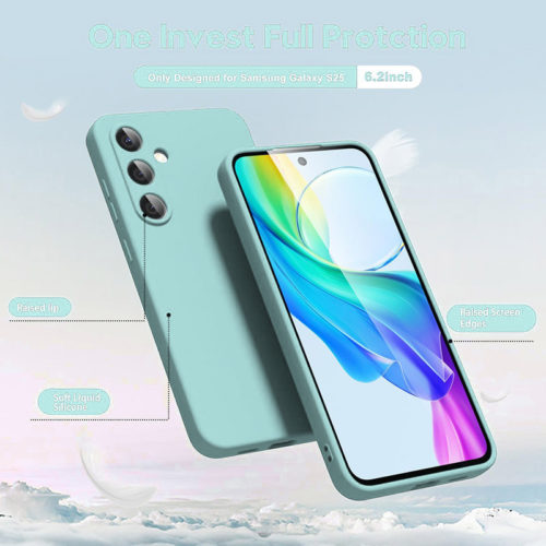 Силиконов калъф за Samsung Galaxy S25 тифани пълна защита