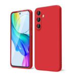 Силиконов калъф за Samsung Galaxy S25 червен