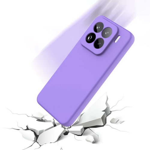 Силиконов калъф за Xiaomi 15 Pro лилав предпазва при падане