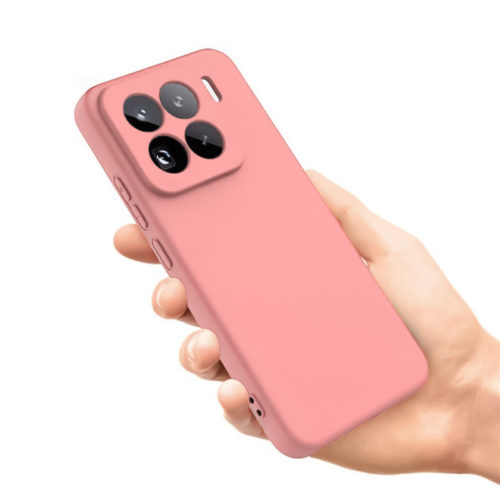 Силиконов калъф за Xiaomi 15 Pro розов добър захват