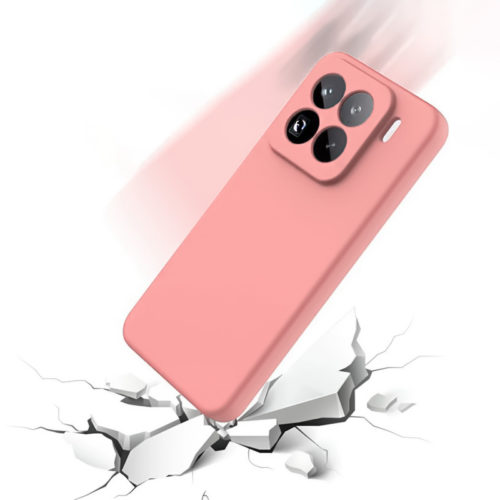 Силиконов калъф за Xiaomi 15 Pro розов предпазва при падане