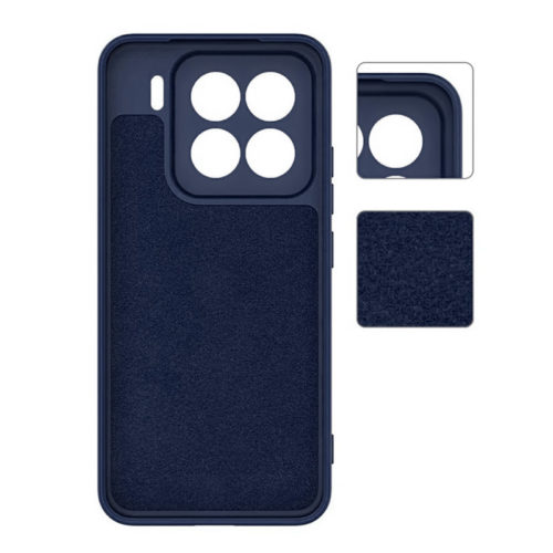 Силиконов калъф за Xiaomi 15 Pro син вътрешна мека част