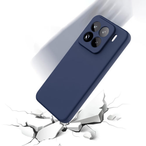 Силиконов калъф за Xiaomi 15 Pro син предпазва при падане