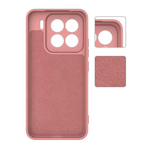 Силиконов калъф за Xiaomi 15 розов вътрешна мека част