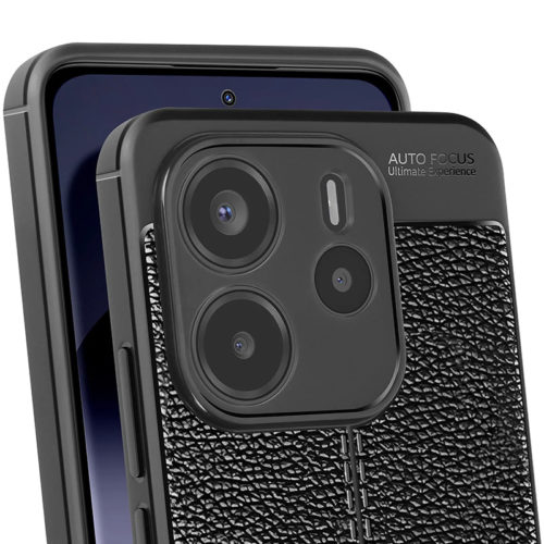 Луксозен бизнес калъф за Xiaomi Redmi Note 14 камера