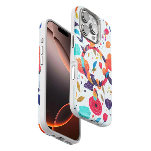 Оригинален калъф с цветя за iPhone 16 Pro