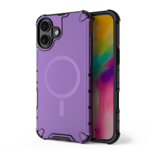 Удароустойчив калъф с Magsafe за iPhone 16 лилав