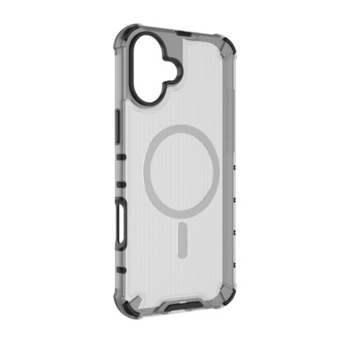 Удароустойчив калъф с Magsafe за iPhone 16 сив прозрачен