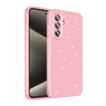 Бляскав калъф с брокати за Samsung Galaxy A56 розов