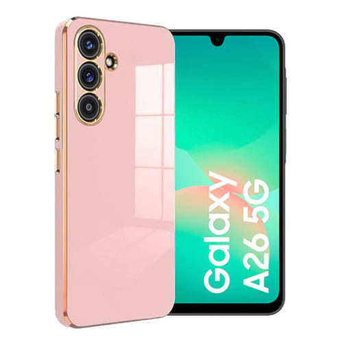 Лъскав калъф за Samsung Galaxy A26 розов