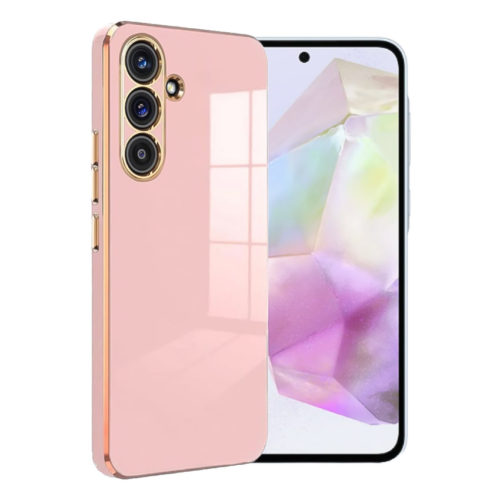 Лъскав калъф за Samsung Galaxy A56 розов