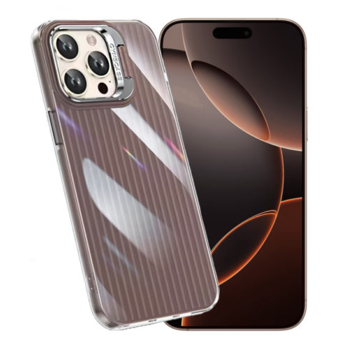 Оригинален калъф със стойка за iPhone 16 Pro Max кафяв