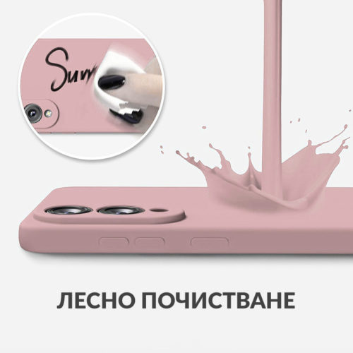 Силиконов калъф за Samsung Galaxy S25 Edge пепел от рози лесно почистване