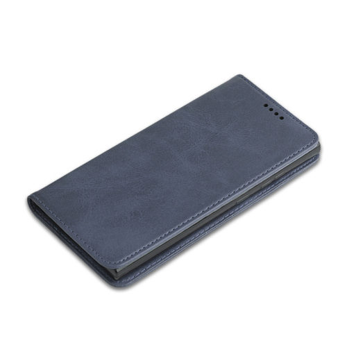 Кожен калъф с магнитен капак за Honor 400 син телефон