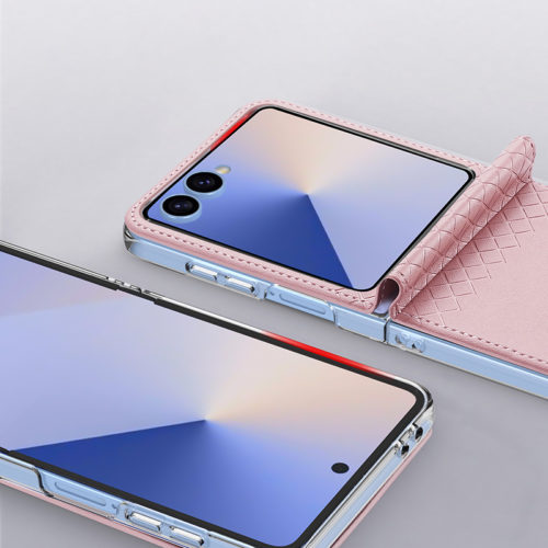 Оригинален кожен калъф за Samsung Galaxy Z Flip 7 розов защита екран