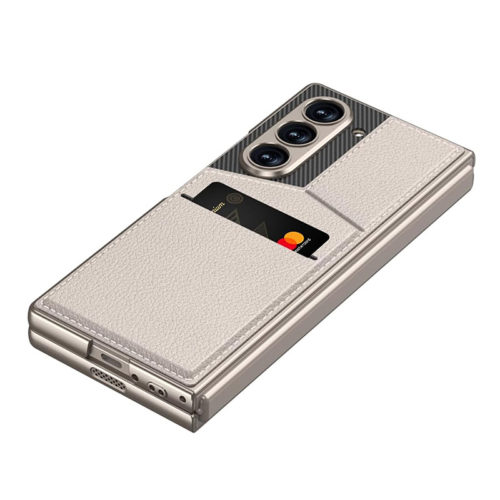 Калъф с място за карти за Samsung Galaxy Z Fold 7 титаниум гръб