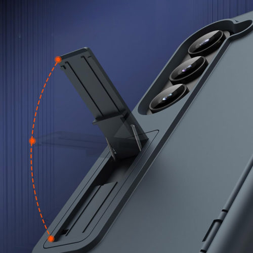 Калъф със защита на пантите за Samsung Galaxy Z Fold 4 сив стойка