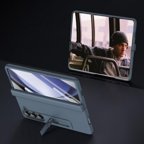 Калъф със защита на пантите за Samsung Galaxy Z Fold 5 сив функционален