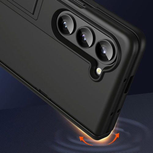 Калъф със защита на пантите за Samsung Galaxy Z Fold 5 черен защита от падане