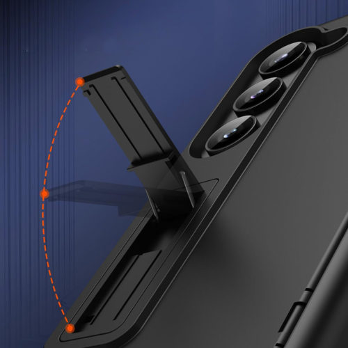 Калъф със защита на пантите за Samsung Galaxy Z Fold 5 черен стойка