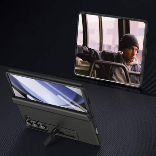 Калъф със защита на пантите за Samsung Galaxy Z Fold 5 черен функционален