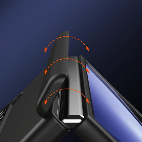 Калъф със защита на пантите за Samsung Galaxy Z Fold 6 черен ефективна защита