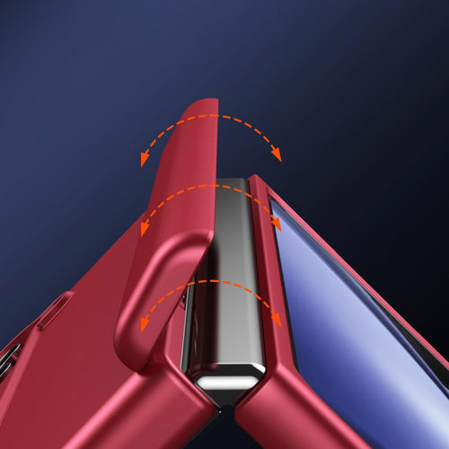 Калъф със защита на пантите за Samsung Galaxy Z Fold 7 червен ефективна защита