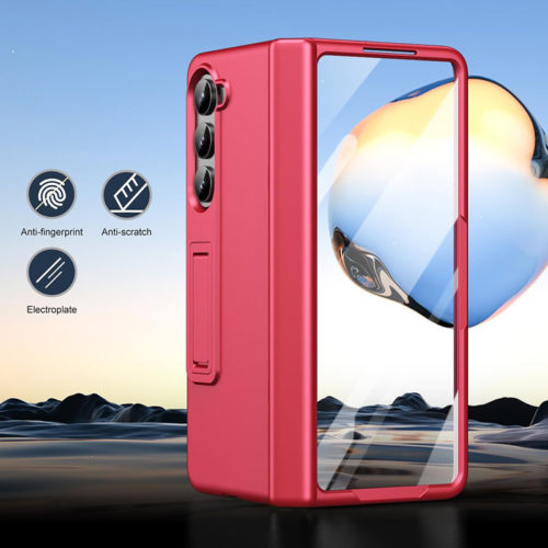 Калъф със защита на пантите за Samsung Galaxy Z Fold 7 червен защитно покритие