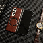 Кожен калъф с Magsafe за Samsung Galaxy Z Fold 5 кафяв