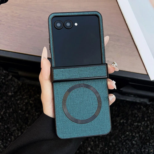 Магнитен калъф за Samsung Galaxy Z Flip 5 тъмно син гръб