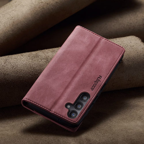 Оригинален кожен калъф за Samsung Galaxy A07 червен 25